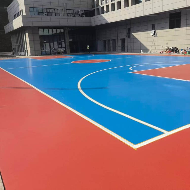 内江高新区消防站硅pu篮球场完工工程案例