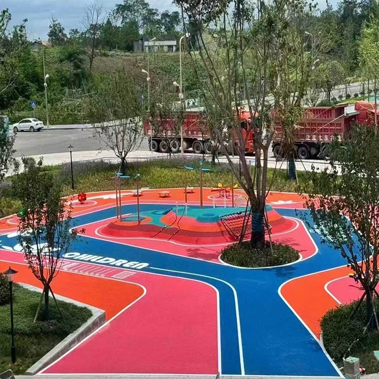 南充工地，2000多平方EPDM橡胶颗粒工程案例