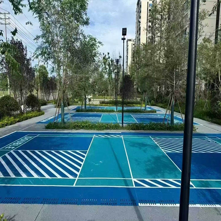 南充工地，2000多平方EPDM橡胶颗粒实景图