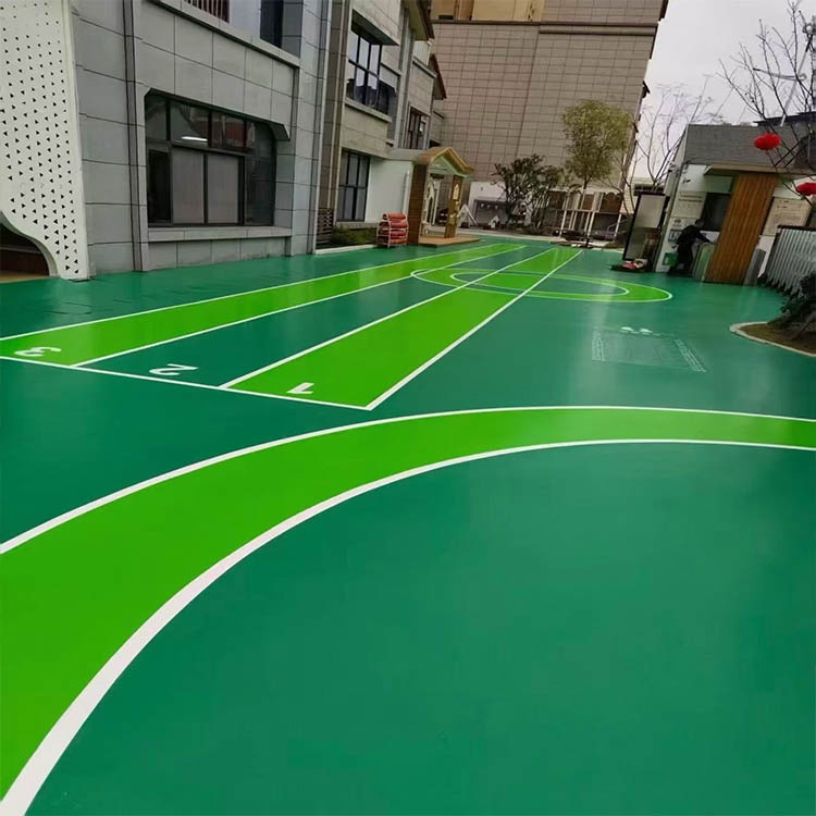 四川遂宁市高新区幼儿园硅pu地胶改造完工工程案例