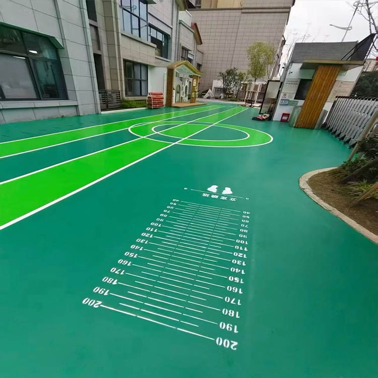 四川遂宁市高新区幼儿园硅pu地胶改造完工实景图