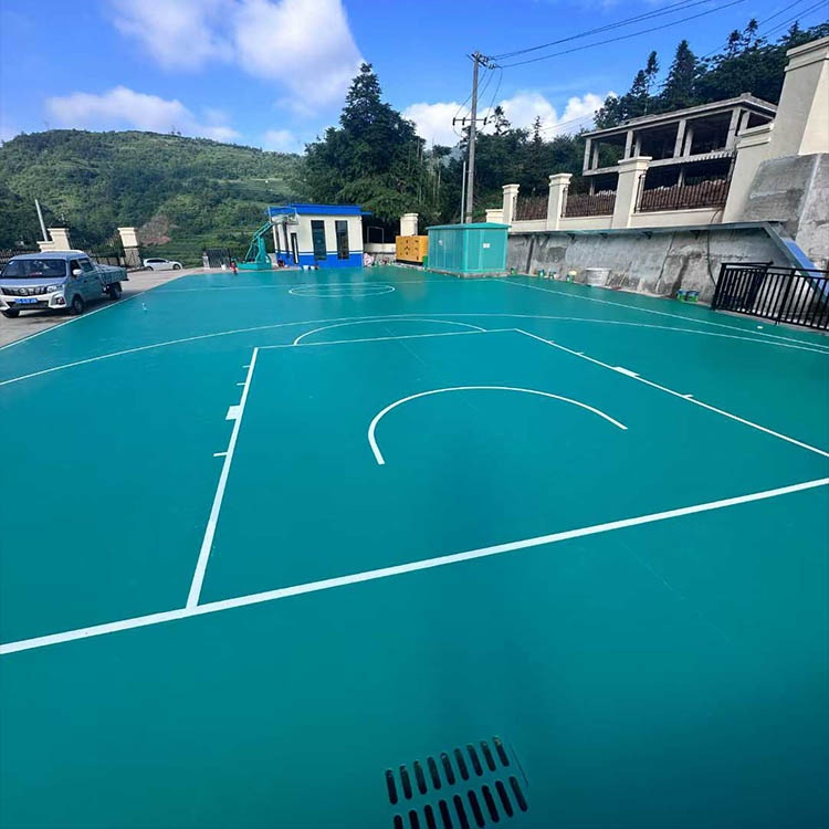 威宁明河小学篮球场、epdm跑道实景图