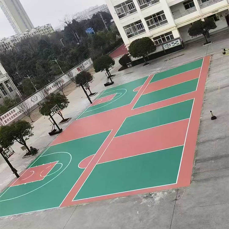 宣威双龙二小硅pu球场工程案例