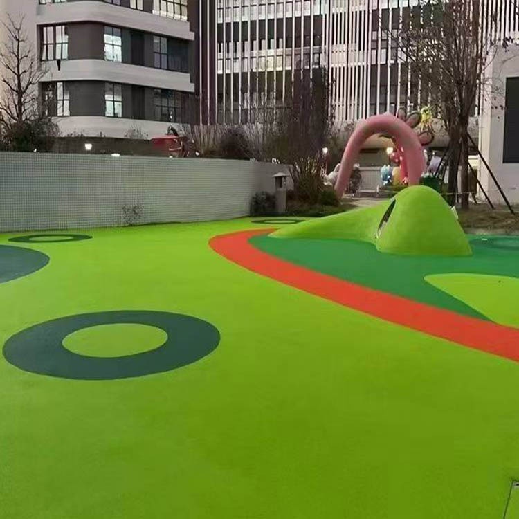 EPDM橡胶颗粒地垫实景图