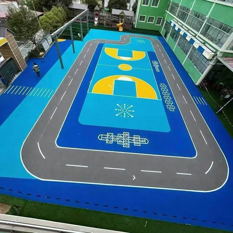 幼儿园户外活动区EPDM塑胶地面工程案例