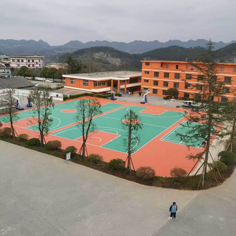 毕节织金官寨中学篮球场工程案例