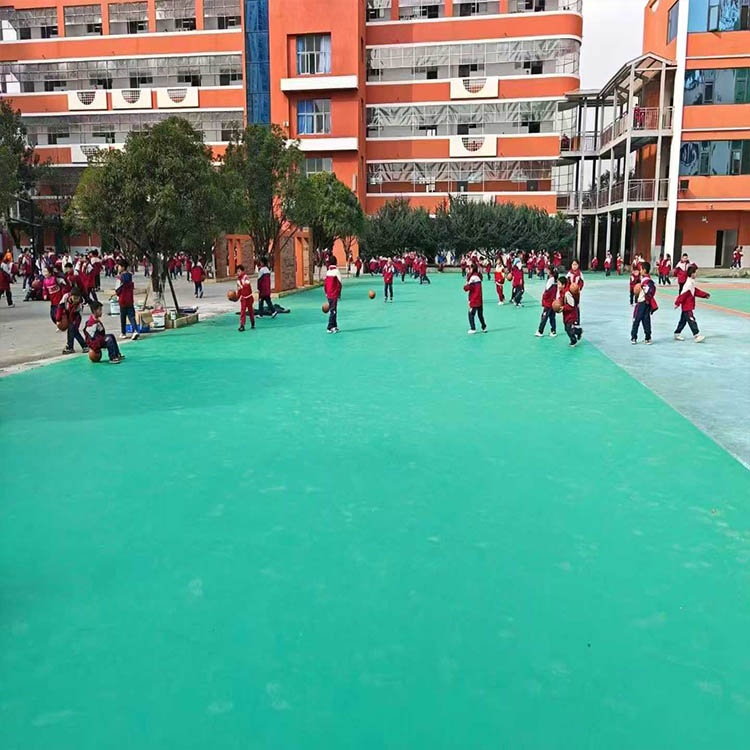 盘州四小篮球场实景图