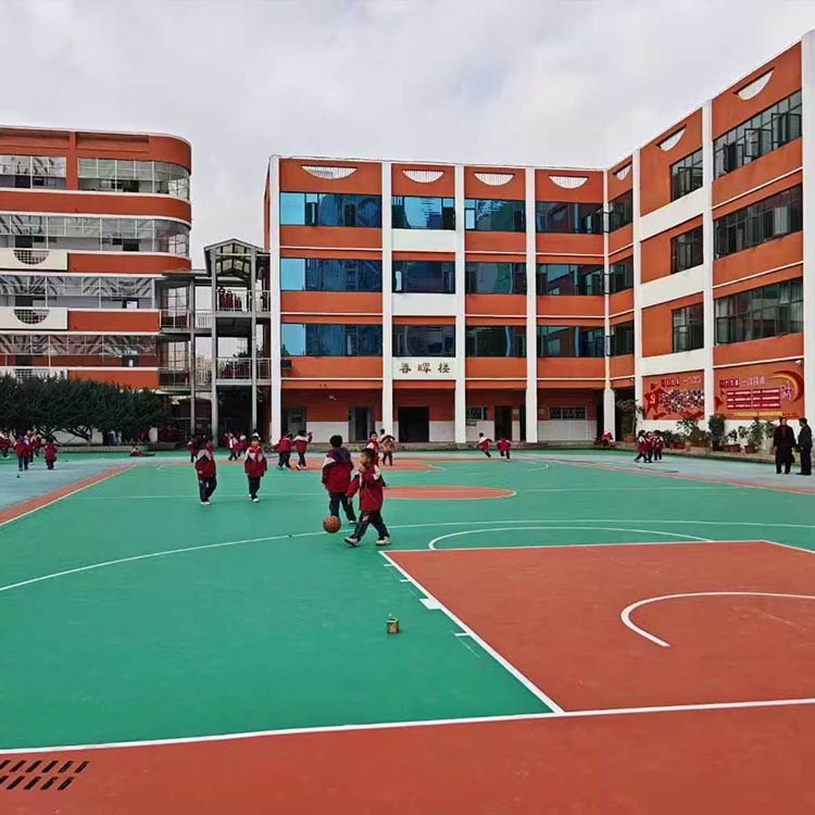 盘州四小篮球场实景图