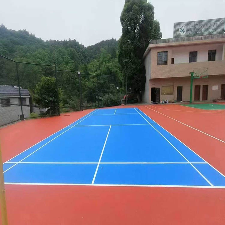 硅PU篮球场实景图