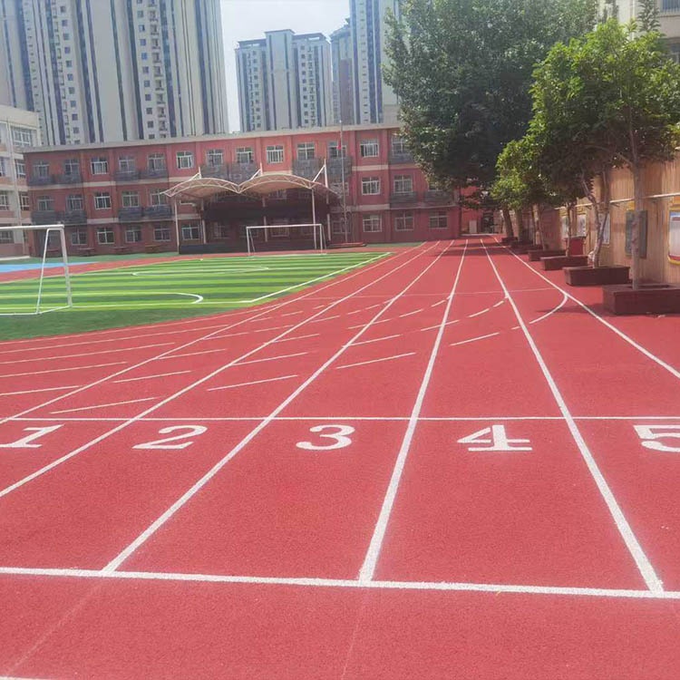 西安市未央区学校操场改造实景图
