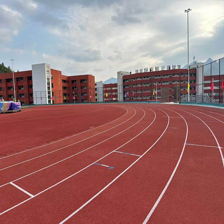 贵州罗甸第六小学项目 9000方混合型跑道➕7140平草坪实景图